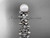 14kt white gold diamond pearl engagement ring AP339