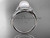 Platinum diamond pearl unique engagement ring, wedding ring AP383