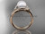14kt rose gold diamond pearl unique engagement set, wedding ring AP383S 14kt rose gold diamond pearl unique engagement set, wedding ring AP383S