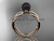 14kt rose gold diamond, pearl engagement ring VBP870