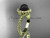 14kt yellow gold Tahitian Black Cultured Pearl engagement ring VBP1006