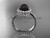 Platinum Tahitian Black Cultured Pearl engagement ring VBP1006