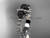 14kt white gold three stone Cultured Pearl engagement ring VBP1007