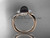Unique 14kt rose gold diamond Pearl engagement ring VBP8225