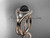 Unique 14kt rose gold diamond, Pearl engagement ring VBP8245
