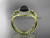14kt yellow gold diamond Fleur de Lis, Round Tahitian Black Cultured Pearl engagement ring VBP10025