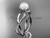 14kt white gold diamond, pearl engagement ring VP870
