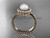 14kt rose gold pearl engagement ring VP1006