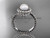 Platinum pearl engagement ring VP1006