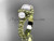 14kt yellow gold three stone pearl engagement ring VP1007