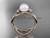 14kt rose gold pearl engagement ring VP8156
