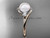14kt rose gold diamond, pearl engagement ring VP8166