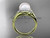 14kt yellow gold diamond, pearl engagement ring VP8166