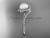 14kt white gold diamond, pearl engagement ring VP8199
