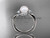 14kt white gold unique diamond pearl engagement ring VP8225