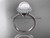 Unique 14kt white gold diamond Pearl engagement ring VP10015