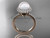 Unique 14kt rose gold diamond Pearl engagement ring VP10015