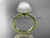 Unique 14kt yellow gold diamond Pearl engagement ring VP10015