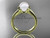 14kt yellow gold pearl engagement ring VP10016