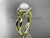 14kt yellow gold diamond Fleur de Lis pearl engagement ring VP10023