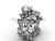 14kt white gold diamond leaf and vine, Fleur de Lis, "Forever One" Moissanite engagement set VD20859S 14kt white gold diamond leaf and vine, Fleur de Lis, "Forever One" Moissanite engagement set VD20859S