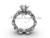 Platinum diamond leaf and vine, Fleur de Lis, "Forever One" Moissanite engagement ring VD208124 Platinum diamond leaf and vine, Fleur de Lis, "Forever One" Moissanite engagement ring VD208124