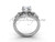 Platinum diamond Fleur de Lis, eternity engagement ring VD208125