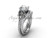 14kt white gold diamond Fleur de Lis,wedding band, eternity engagement ring, engagement set VD208125S