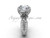 Platinum diamond Fleur de Lis, halo, eternity engagement ring VD208127