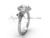 Platinum diamond, halo ring, Fleur de Lis engagement ring, One Moissanite VD208129 Platinum diamond, halo ring, Fleur de Lis engagement ring, One Moissanite VD208129