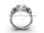 14kt white gold diamond Fleur de Lis engagement ring VD10023
