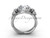 Platinum diamond Fleur de Lis engagement ring, "Forever One" Moissanite VD10023 Platinum diamond Fleur de Lis engagement ring, "Forever One" Moissanite VD10023