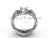 Platinum Fleur de Lis engagement ring, "Forever One" Moissanite VD10024 Platinum Fleur de Lis engagement ring, "Forever One" Moissanite VD10024