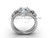 Platinum diamond Fleur de Lis wedding ring, engagement ring VD10025