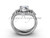 14kt white gold diamond Fleur de Lis wedding ring, engagement ring VD10026