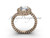 14k rose gold engagement ring, "Forever One" Moissanite VD1006