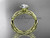 14kt yellow gold rope engagement ring RP870