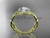 14kt yellow gold diamond rope engagement ring RP889