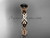 14kt rose gold rope engagement ring with a Black Diamond center stone RP8101 14kt rose gold rope engagement ring with a Black Diamond center stone RP8101