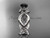Platinum twisted rope engagement ring with a Black Diamond center stone RP8192 Platinum twisted rope engagement ring with a Black Diamond center stone RP8192