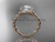 14kt rose gold halo rope diamond engagement ring RP8197