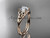 14kt rose gold celtic trinity knot wedding ring, engagement ring CT7189