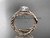 14kt rose gold twisted rope engagement ring RP8181