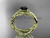 14kt yellow gold  Black Diamond twisted rope engagement ring RP8181