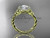 14kt Yellow Gold Rope Moissanite Celtic Bridal Ring RPCT997