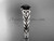 14kt white gold celtic rope engagement ring with a Black Diamond center stone RPCT9108 14kt white gold celtic rope engagement ring with a Black Diamond center stone RPCT9108
