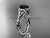 14kt white gold celtic rope engagement ring with a Black Diamond center stone RPCT9108 14kt white gold celtic rope engagement ring with a Black Diamond center stone RPCT9108