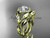 14kt yellow gold diamond leaf and vine engagement set with a "Forever One" Moissanite center stone ADLR328S