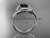 platinum diamond wedding ring, engagement set with a Black Diamond center stone ADLR383S
