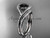 platinum diamond wedding ring, engagement set with a Black Diamond center stone ADLR383S